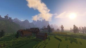Herunterladen Medieval Village with Castle zum Minecraft 1.12.2