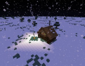 Herunterladen Snowy Log Cabin zum Minecraft 1.14.1