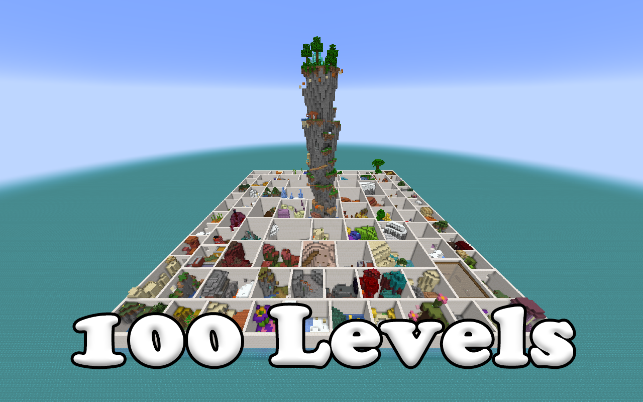 Herunterladen 100 Levels 1.2 zum Minecraft 1.20.1