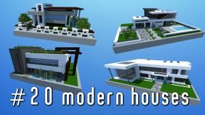 Herunterladen 20 Modern Houses Pack zum Minecraft 1.7.10