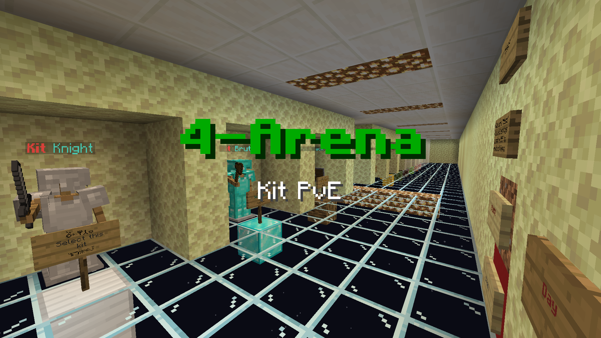 Herunterladen 4-Arena Kit PvE zum Minecraft 1.14.3