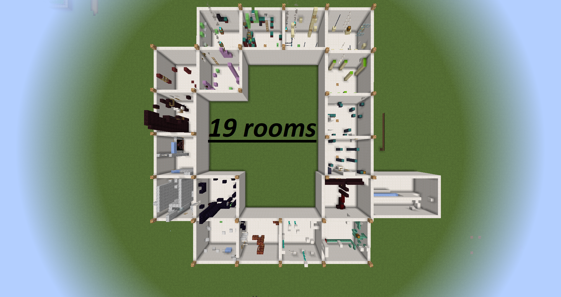 Herunterladen 19 Rooms zum Minecraft 1.16.5