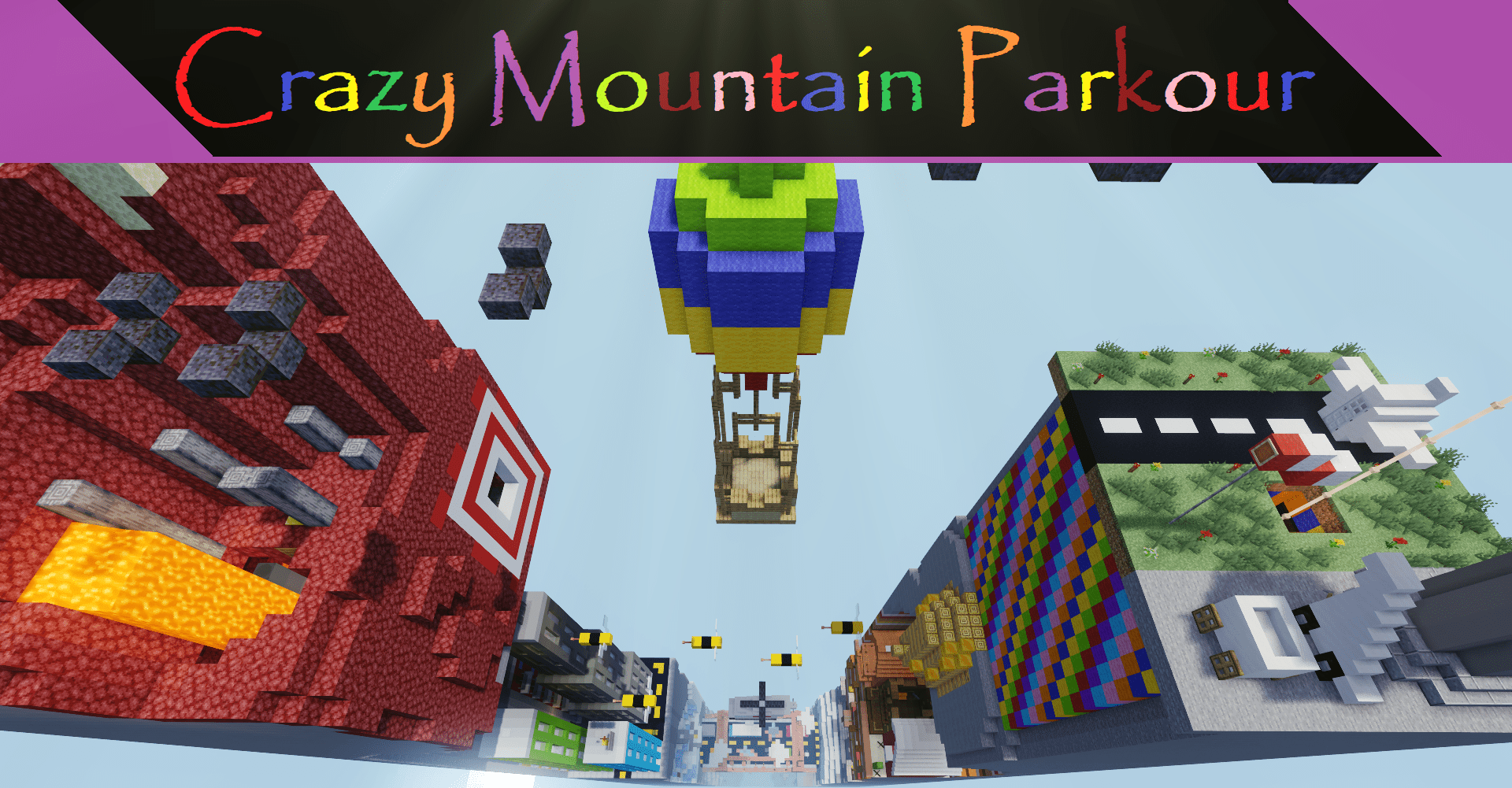 Herunterladen Crazy Mountain Parkour 1.0 zum Minecraft 1.18.2