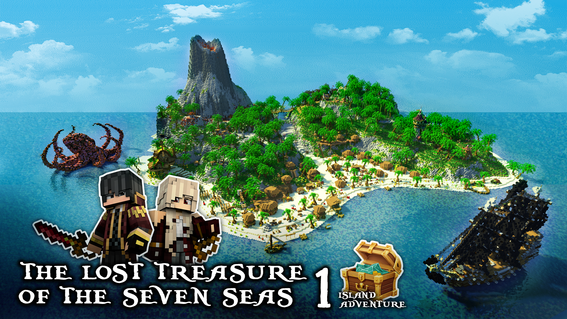 Herunterladen The Lost Treasure of the Seven Seas 1.0 zum Minecraft 1.19.1