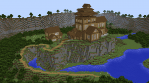 Herunterladen Cliffside Wooden Mansion zum Minecraft 1.12